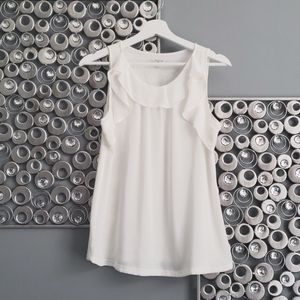 Ann Taylor LOFT MP White Dress Tank